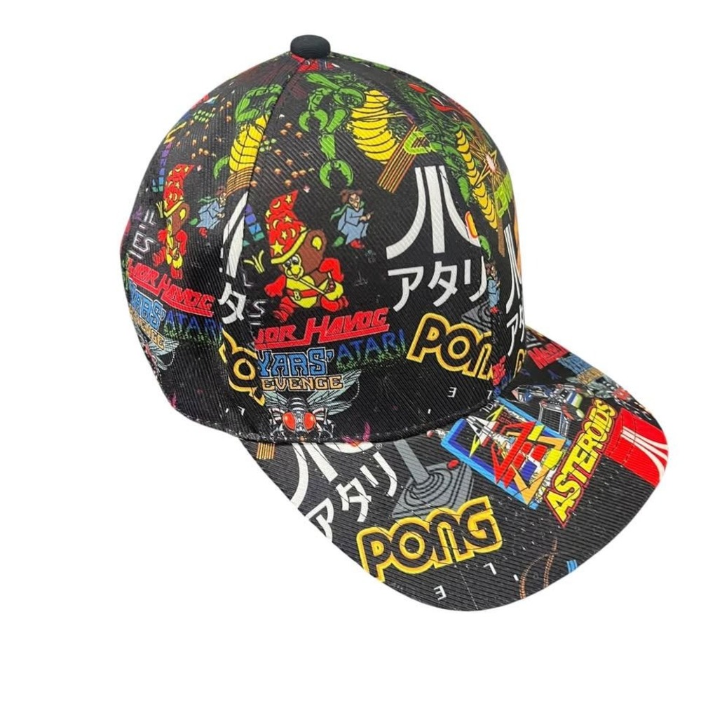 Vintage Atari Hat Cap Adult Snap Back All Over Video Game Console Mens ONE SIZE
